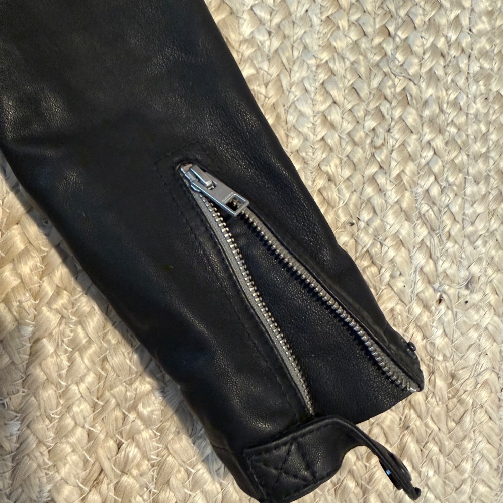 All Saints Conroy Leather Jacket XS /2 Brand new - Picture 10 of 13